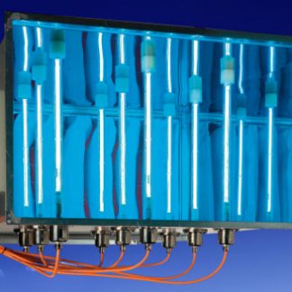 Sistema de desinfección por lámparas de ultravioleta con filtro incluido para conductos de aire